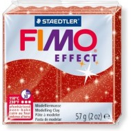 Полимерная глина FIMO Effect 202, красный с блестками, 57г арт. 8020-202